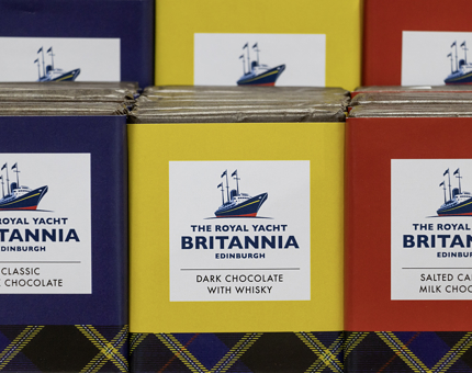 A selection of chocolate bars wrapped in brightly coloured wrappers.