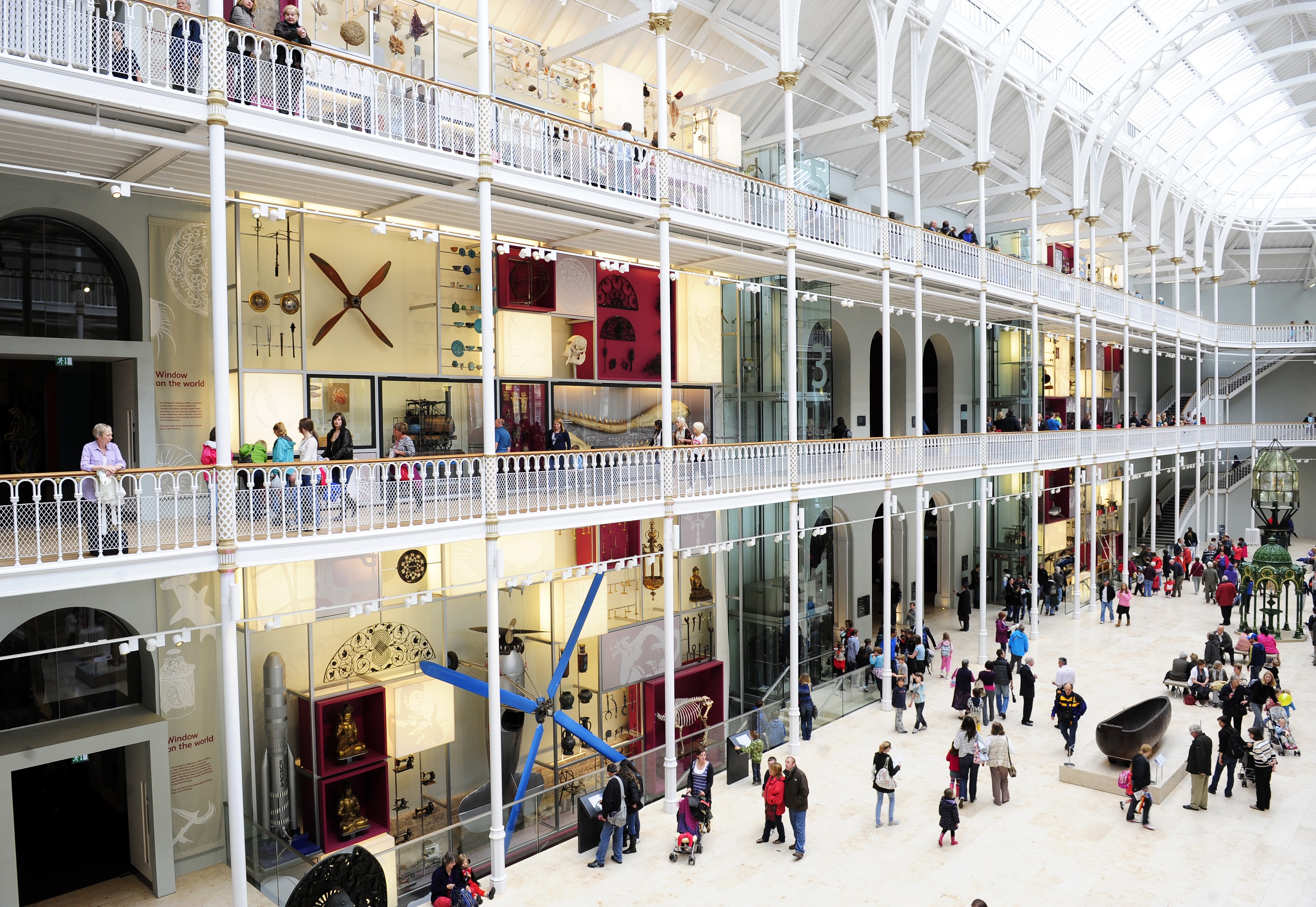 The Grand Gallery at the National Museum of Scotland Edinburgh.