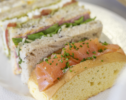 A selection of differently-filled sandwiches for Afternoon Tea.