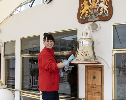 A Housekeeper Polishing Britannia's Bell.