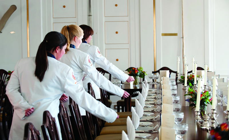 waitresses in state dining room royal yacht britannia waitresses in state dining room royal yacht britannia