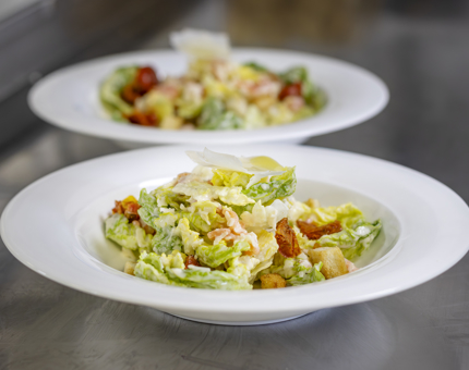 Two Caesar Salads. 
