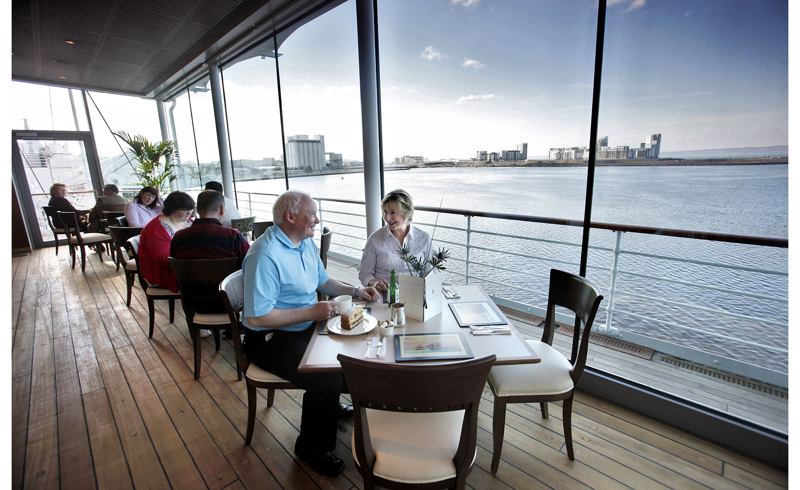 royal deck tea room with customers royal yacht britannia royal deck tea room with customers royal yacht britannia