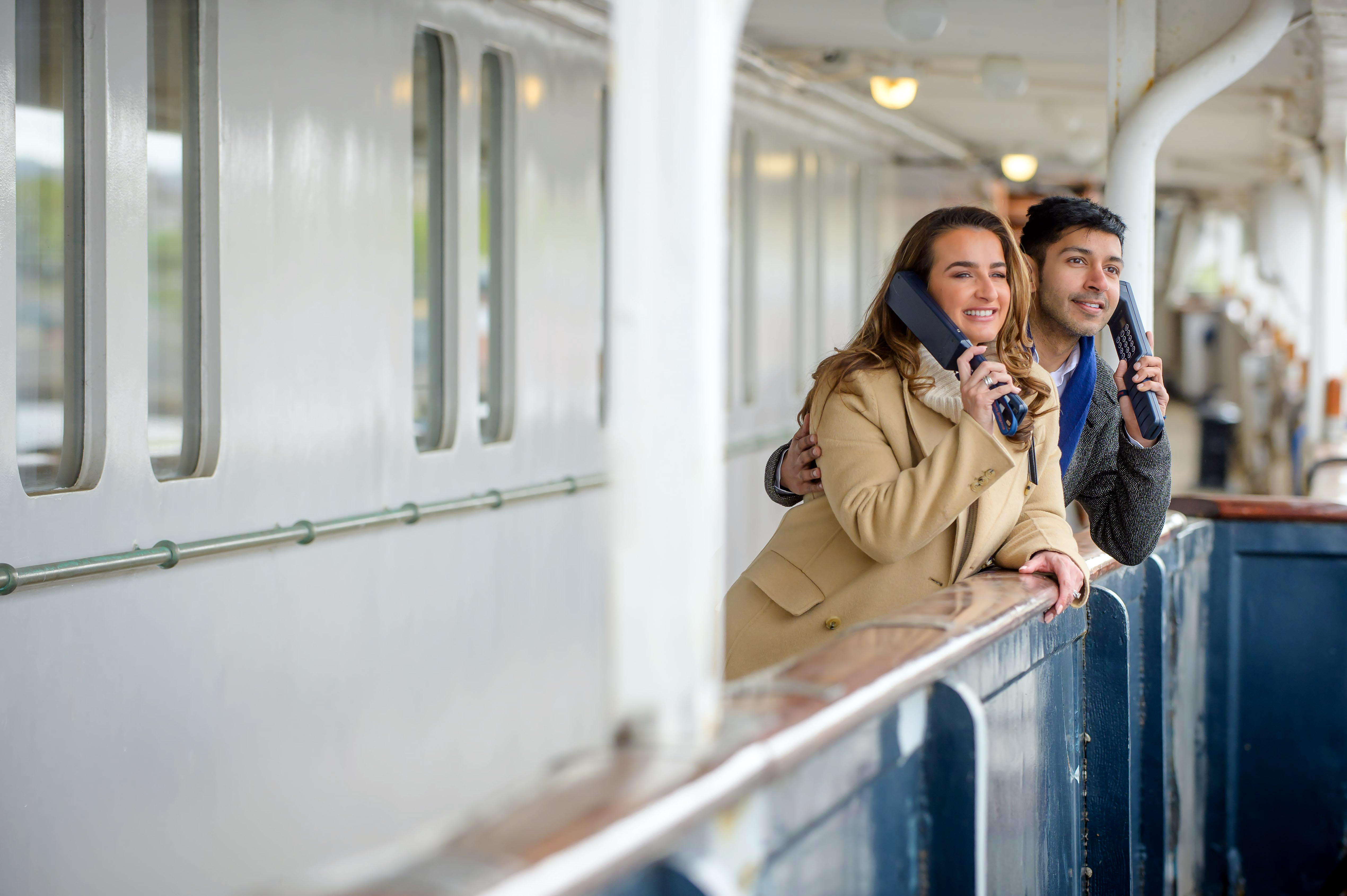 Couple with audio guide