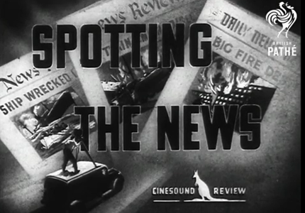 Black and white newspaper cover photo