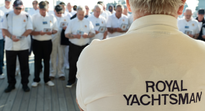 The Former Royal Yachtsmen gather on the Verandah Deck during Yotties' Week