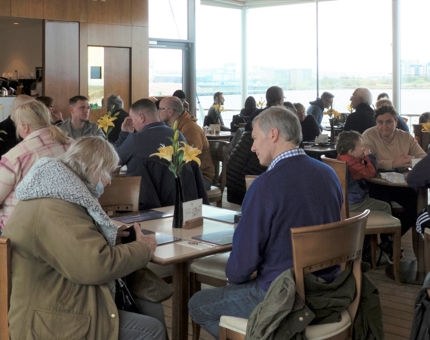 Visitors in The Royal Deck Tearoom