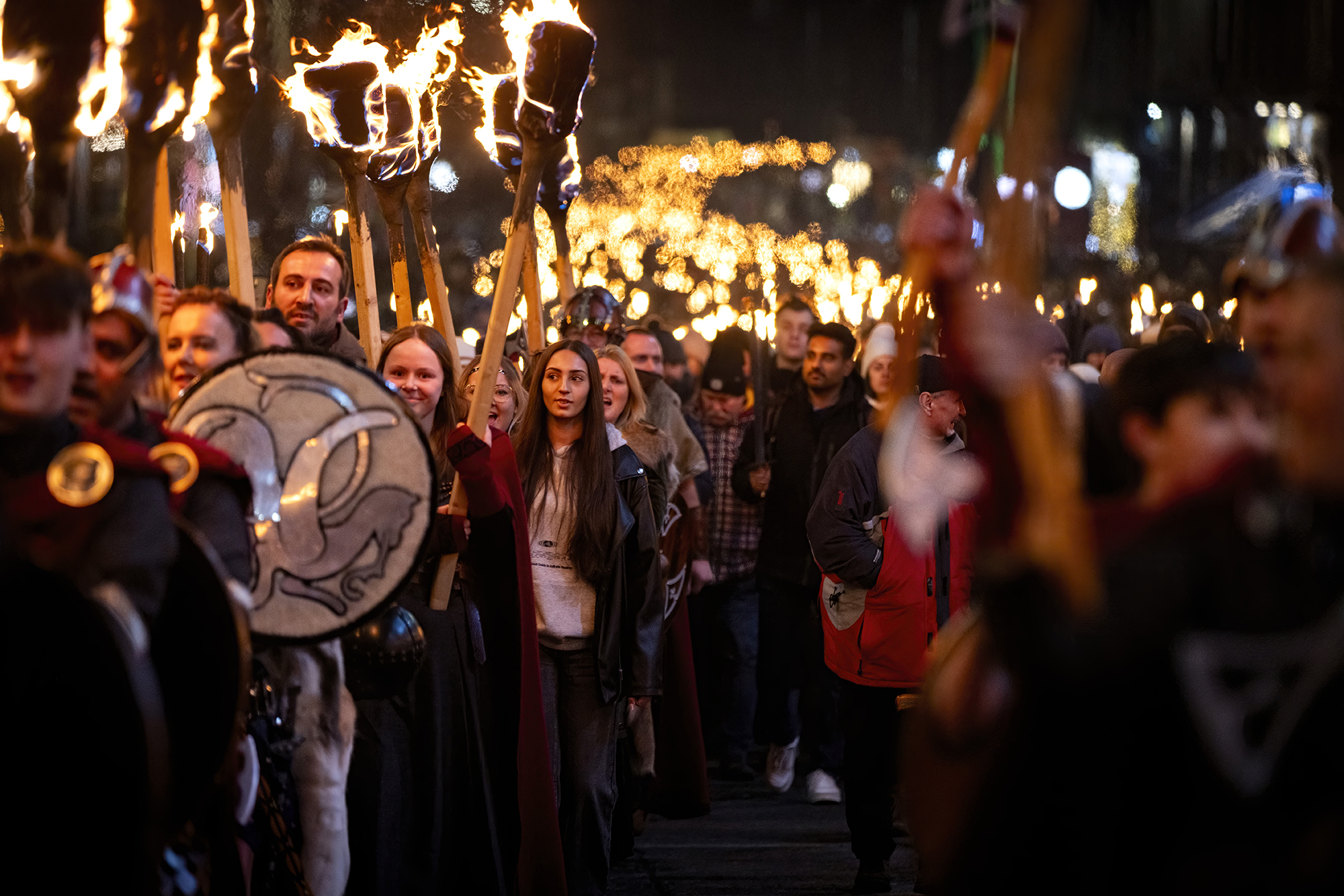 Edinburgh's Hogmanay celebrations start with a torchlight procession through the streets.