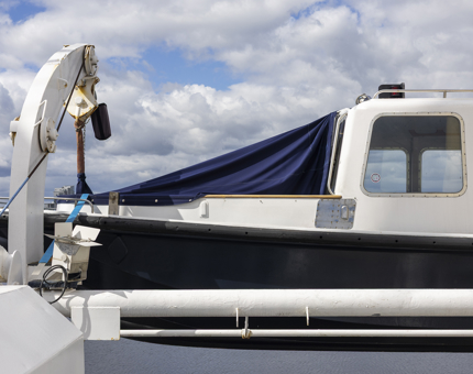 An Activity Boat aboard The Royal Yacht Britannia. 
