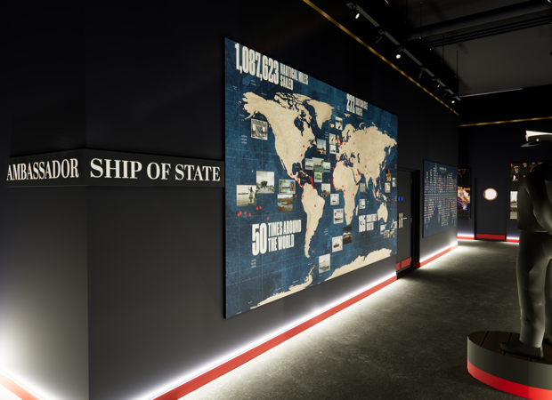 A mock up image of a section of what the new Visitor Centre exhibition will look like.