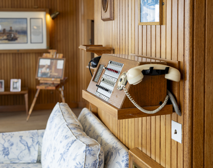 A phone detail from the Sunlounge on Britannia. 