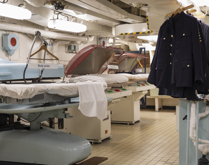Britannia's onboard Laundry. 
