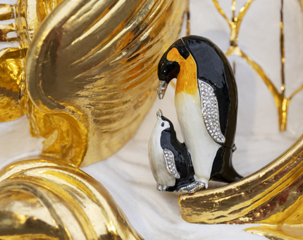 An Emperor penguin trinket box. 