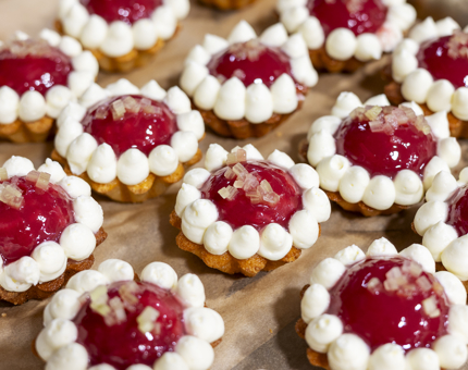 Afternoon tea cakes ready to be served in The Lighthouse Restaurant
